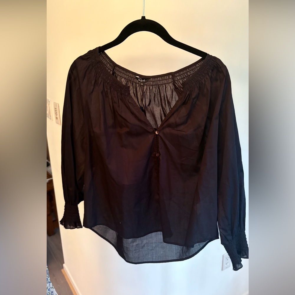 Rails Black Sheer Blouse